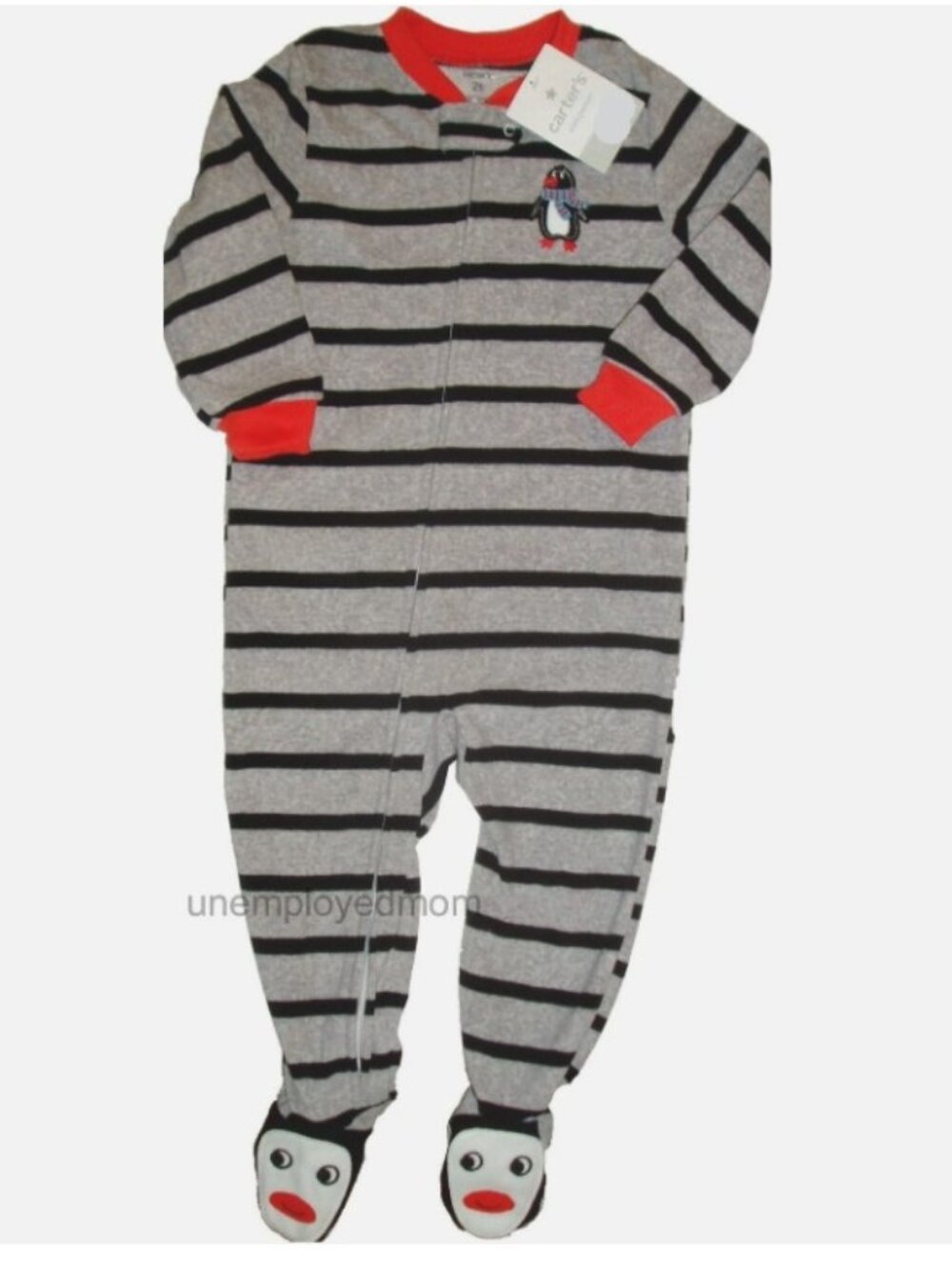 Footed Pajamas Sleeper Boys Warm Microfleece Blanket PJ Sleepwear Penguin